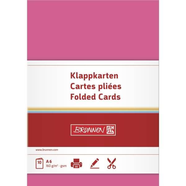 Doppelkarten A6 160g fuchsia VE=10 Karten-1