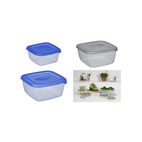 plast team Gefrierdose Polar, 0,46 Liter, blau, quadratisch (63600349)
