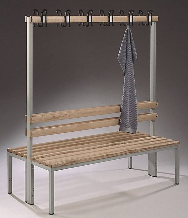 Doppelseitige Garderobenbank, Serie Basic
