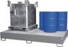 Auffangwanne 1000l L2690xB1650xH375mm Stahlbl.m.Gitterrost silber BAUER