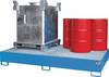 Auffangwanne 1000l L2690xB1650xH375mm Stahlbl.m.Gitterrost lichtblau BAUER