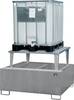 Auffangwanne 1000l L1460xB1460xH1090mm Stahlbl.m.Gitterrost silber BAUER