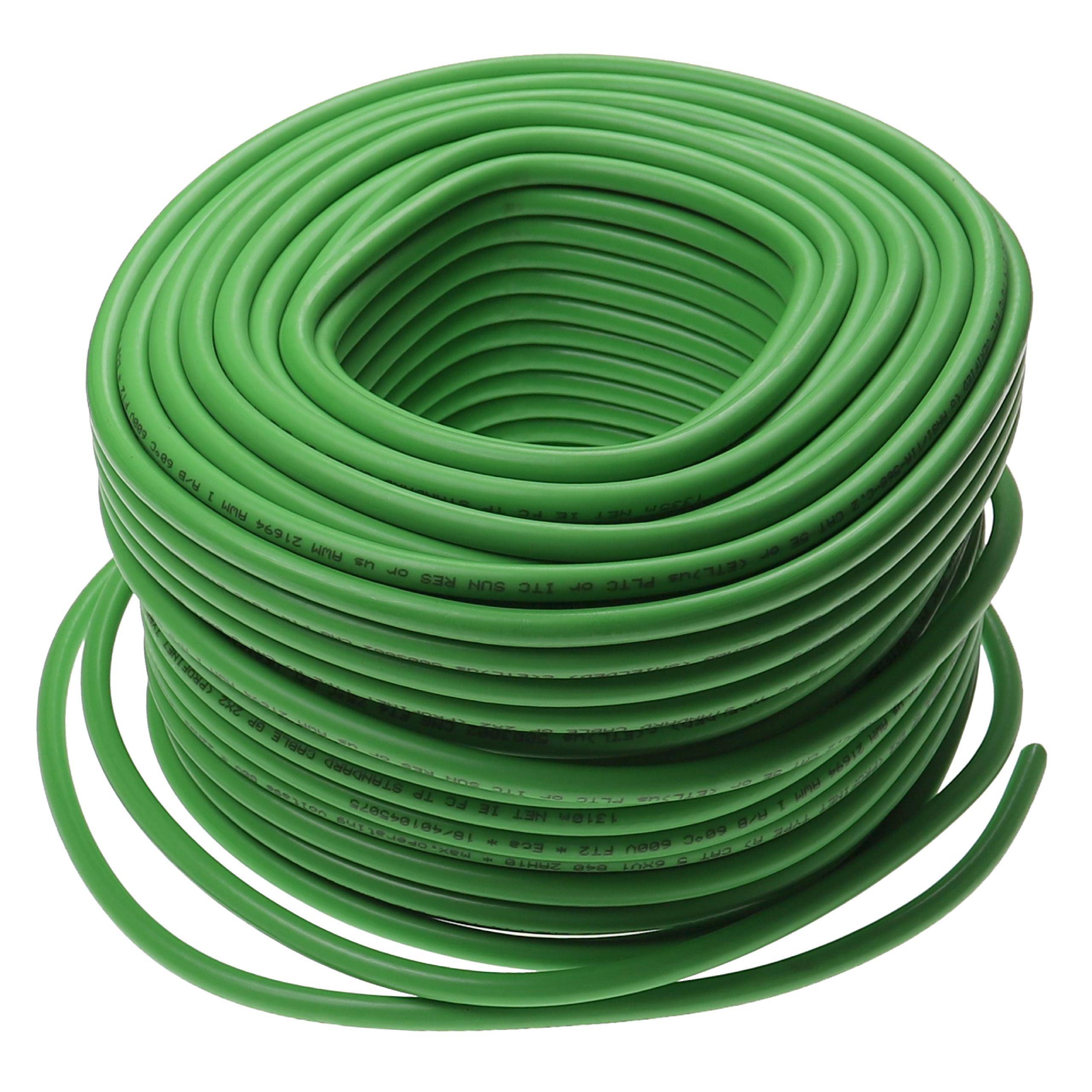 vhbw CAT 5E Verlegekabel Ersatz für Siemens Simatic 6XV1840-2AH10 | für Netzwerk-Anlage - Netzwerkkabel, Grün, 50 m-1