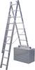 Krause 033406 Aluminium Multifunktionsleiter inkl. Traverse Arbeitshöhe (max.): 7 m Silber DIN EN 131 16 kg