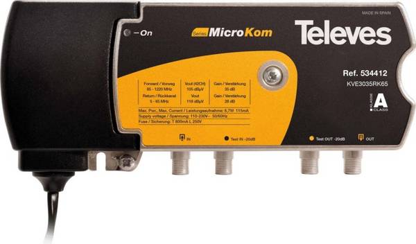 Televes BK-Verstärker 30/35dB KVE3035RK65