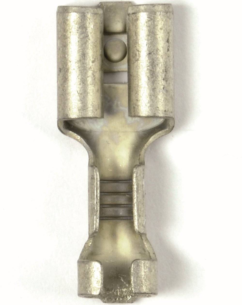 blanke Flachsteckhülse 0,5²-1,5²x6,3x0,8 mit Rastzunge - 10 Stück-0
