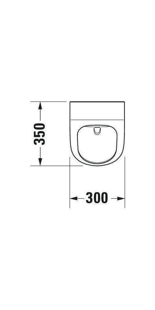 Duravit Urinal ME by Starck RIMLESS 0,5 l Ab waagerecht ohne Fliege weiß WG-4