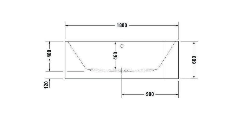 Duravit Badewanne HAPPY D.2 PLUS 180x80 Ecke li Acrylverkleidung grp s-ma-1