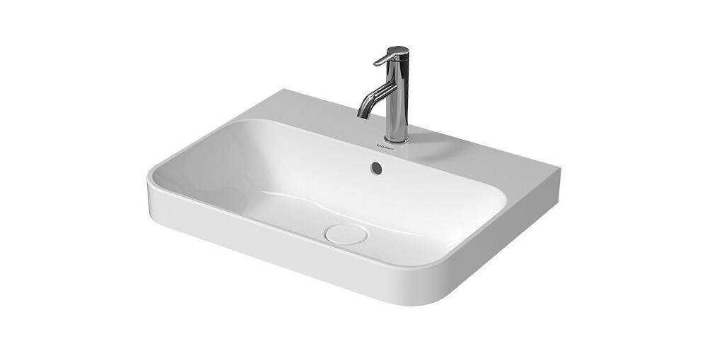 DU Aufsatzbecken Happy D.2 Plus 600mm Anthrazit matt/Weiß,m.ÜL,m.HLB,o.HL,WG