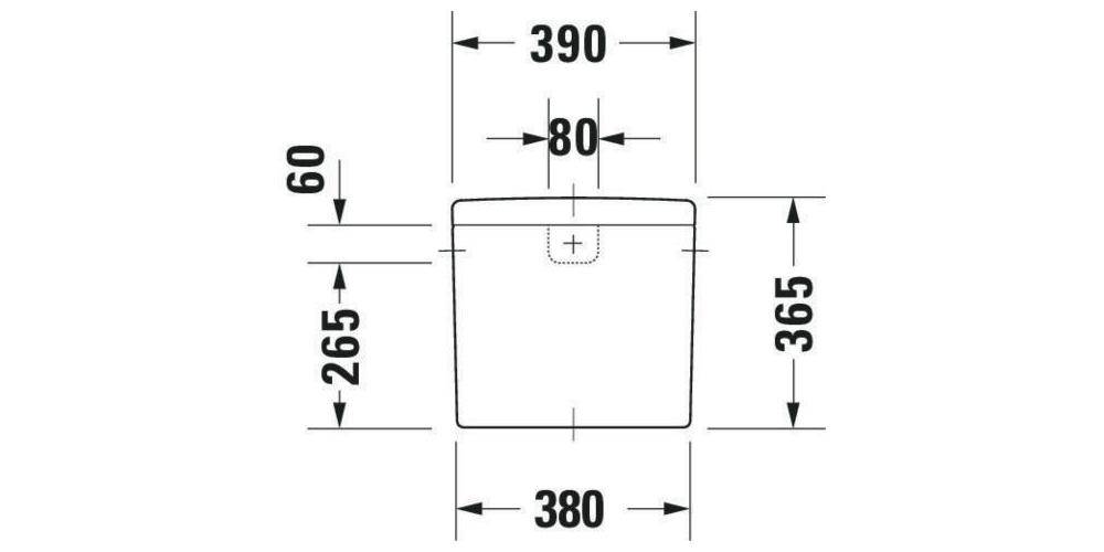 Duravit Spülkasten STARCK 3 390x185mm Anschluss links/rechts weiß-2