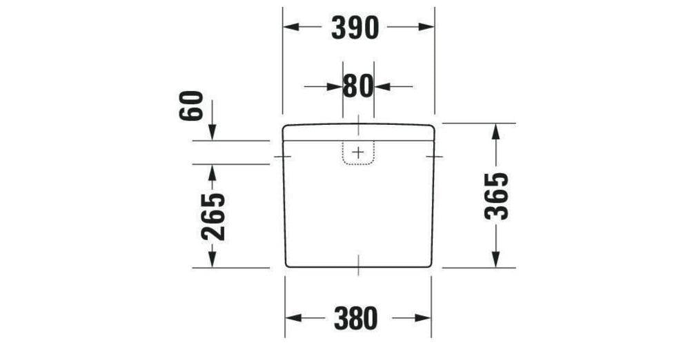 Duravit Spülkasten STARCK 3 390x185mm Anschluss links/rechts weiß WG-2