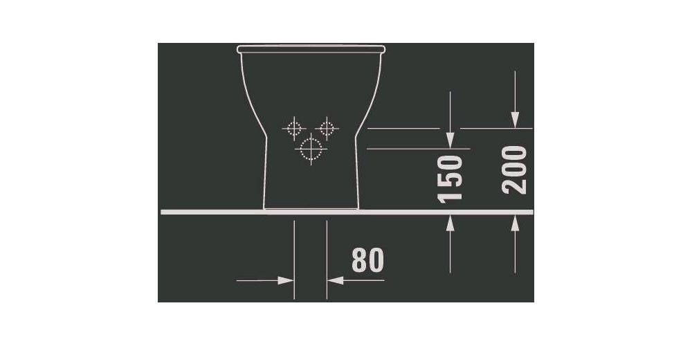Duravit Stand-Bidet DARLING NEW m ÜL HLB 370x630mm 1 Hahnloch weiß WG-2
