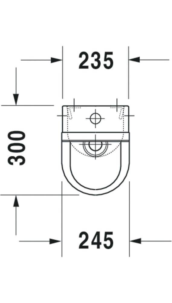 Duravit Urinal STARCK 3 RIMLESS 245x300mm Zul v ob Aus o Fliege weiß WG-3