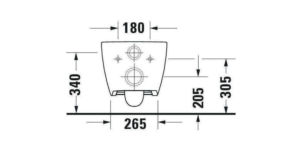 Duravit Wand-WC VIU RIMLESS Tiefspüler, 370x570mm weiß WG-1