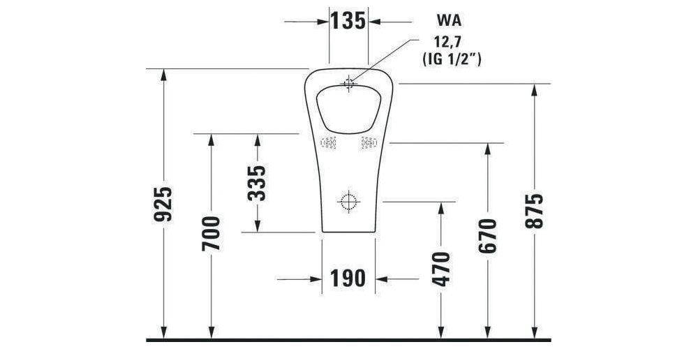 Duravit Urinal DURASTYLE 300x340mm Zul v hi o Fliege we WG-4