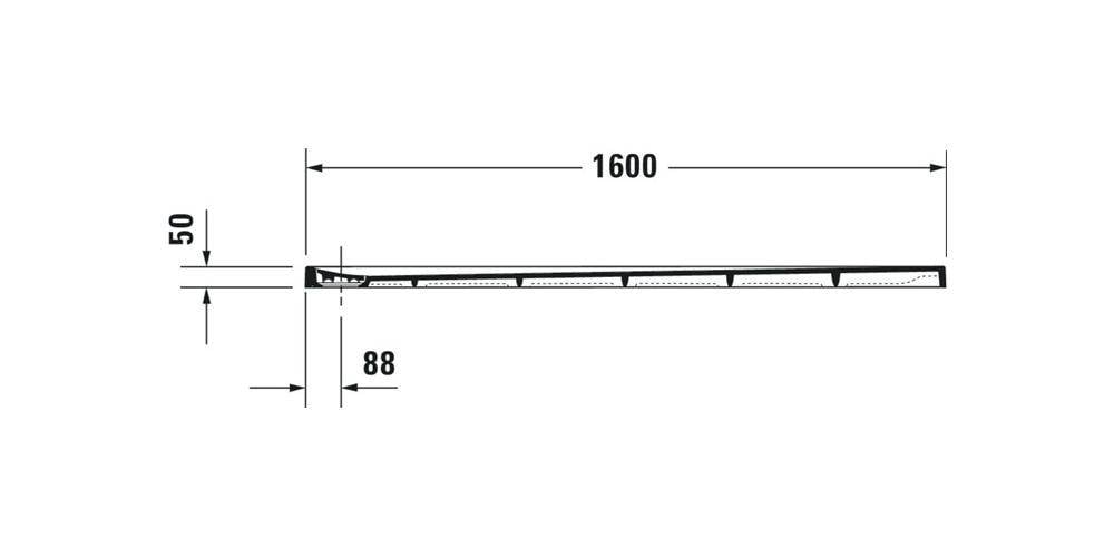 Duravit Rechteck-Duschwanne STONETTO 1600x900x50mm beton grau-1