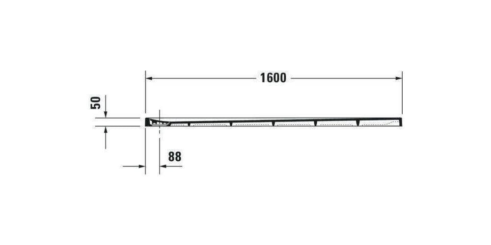 Duravit Rechteck-Duschwanne STONETTO 1600x900x50mm beton grau-4