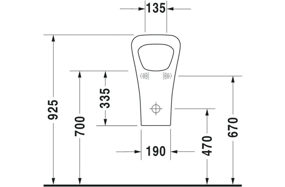 Duravit Urinal DURASTYLE DRY 300x340mm wasserlos o Fliege HG weiß-3