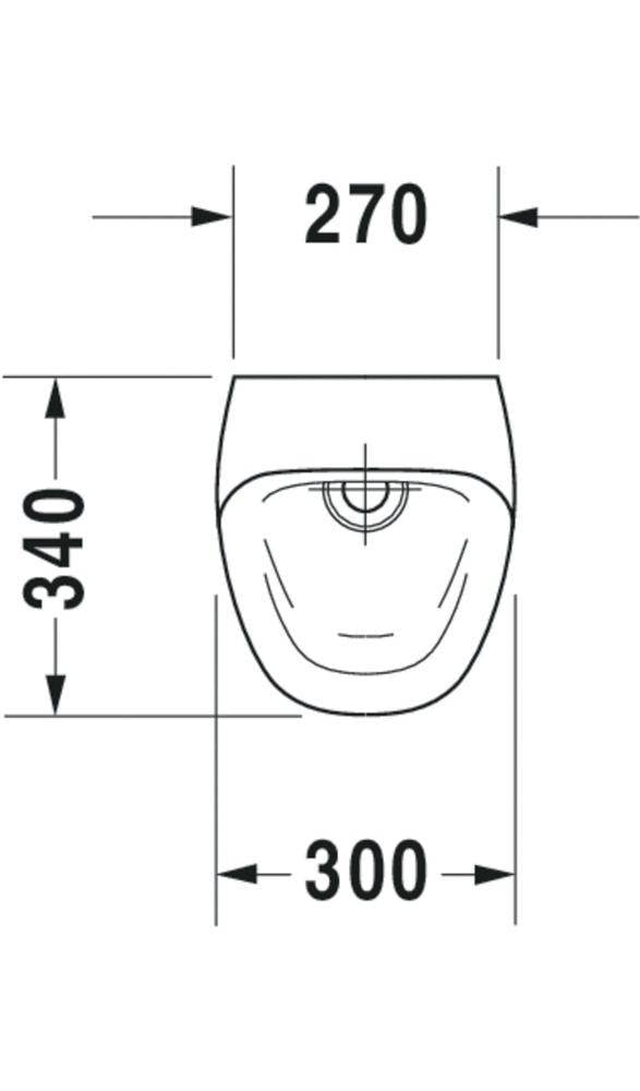 Duravit Urinal DURASTYLE DRY 300x340mm wasserlos o Fliege HG weiß-4