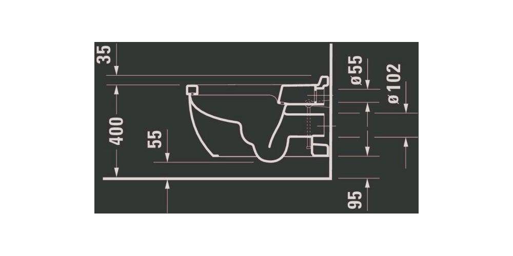 Duravit Wand-WC STARCK 3 ti 370x620mm SensoWash HG we-3