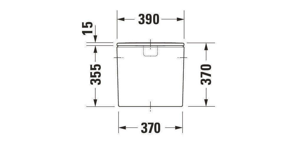 Duravit Spülkasten DURASTYLE 390x170mm Anschluss rechts/links weiß WG-1