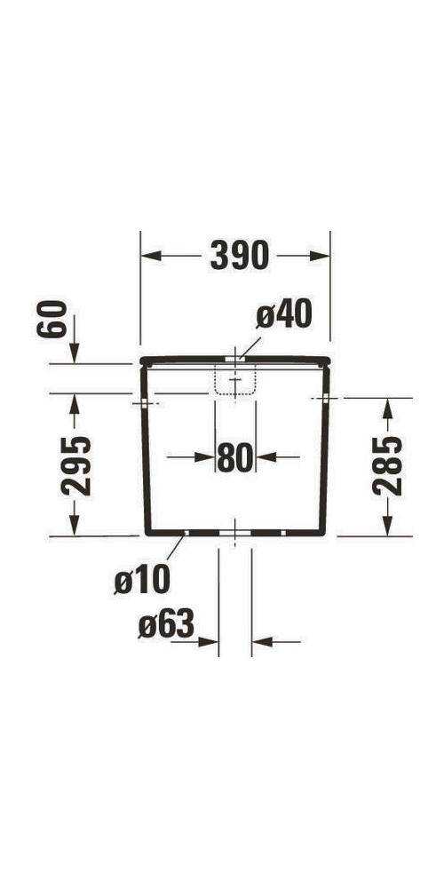 Duravit Spülkasten DURASTYLE 390x170mm Anschluss rechts/links weiß WG-2