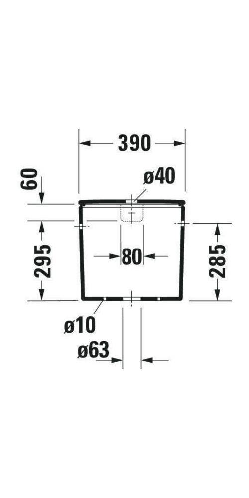 Duravit Spülkasten DURASTYLE 390x170mm Anschluss rechts/links weiß WG-3