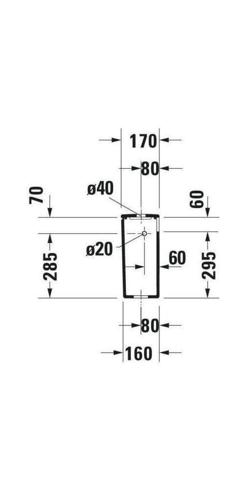 Duravit Spülkasten DURASTYLE 390x170mm Anschluss rechts/links weiß WG-4