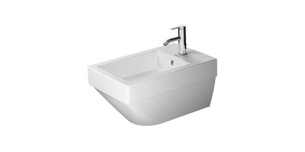 Duravit Wand-Bidet VERO AIR m ÜL HLB 370x570mm 1 HL we WG