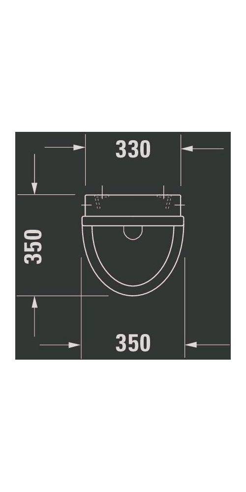 Duravit Urinal STARCK 3 330x350mm Zul v hint o Fliege HG weiß-2