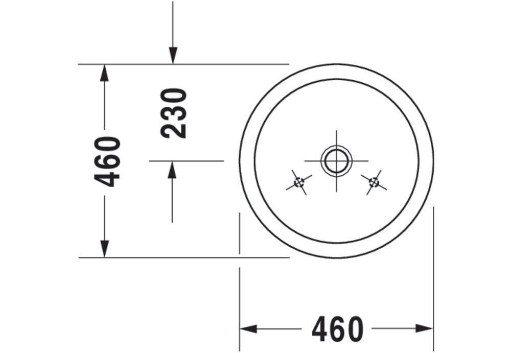Duravit Aufsatzbecken STARCK 1 o ÜL HLB d= 460mm geschli o HL weiß-1