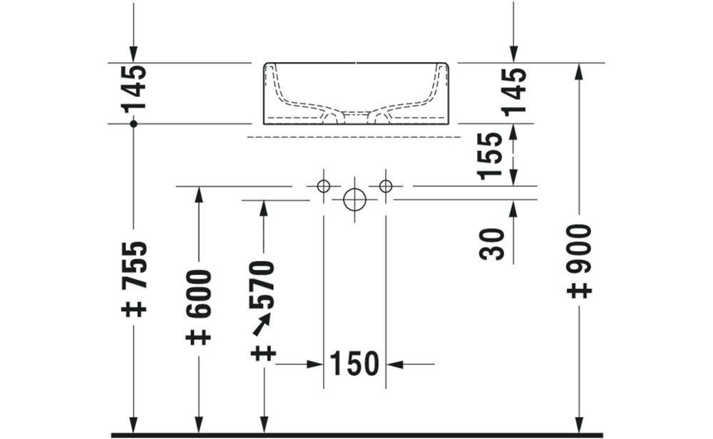 Duravit Aufsatzbecken STARCK 1 o ÜL HLB d= 460mm geschli o HL weiß-3
