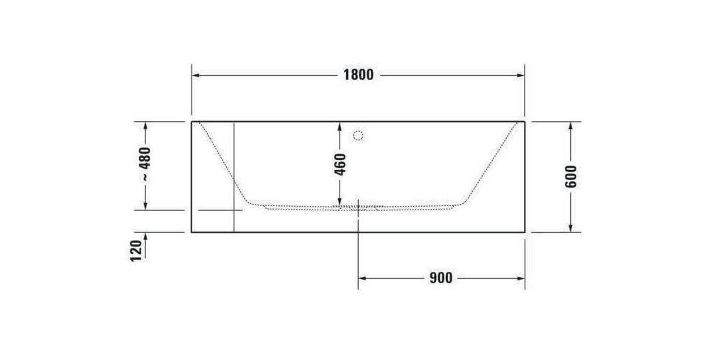 Duravit Badewanne HAPPY D.2 PLUS 180x80 Ecke re Acrylverkleidung grp s-ma-2
