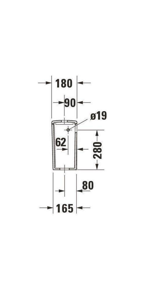 Duravit Spülkasten ME by Starck 390x180mm, Anschluss rechts/links weiß-4