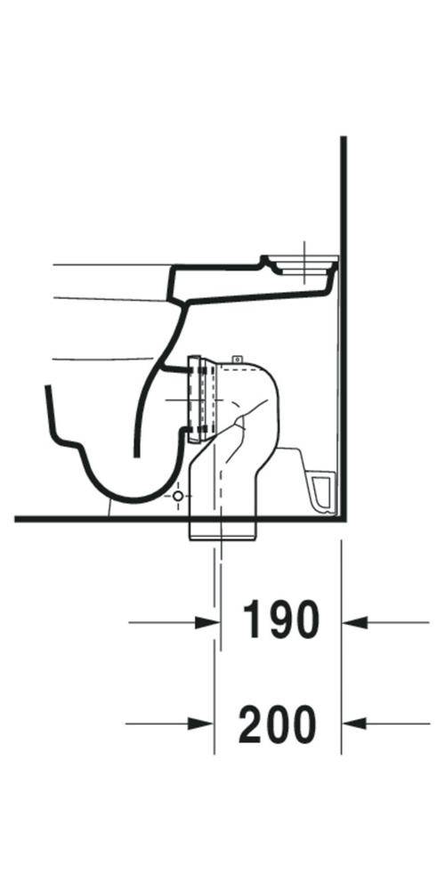 Duravit Stand-WC-Kombination HAPPY D.2 tief, 365x630mm, Abgang Vario-3