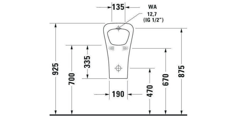 Duravit Urinal DURASTYLE 300x340mm Zul v hi o Fliege HG we-2