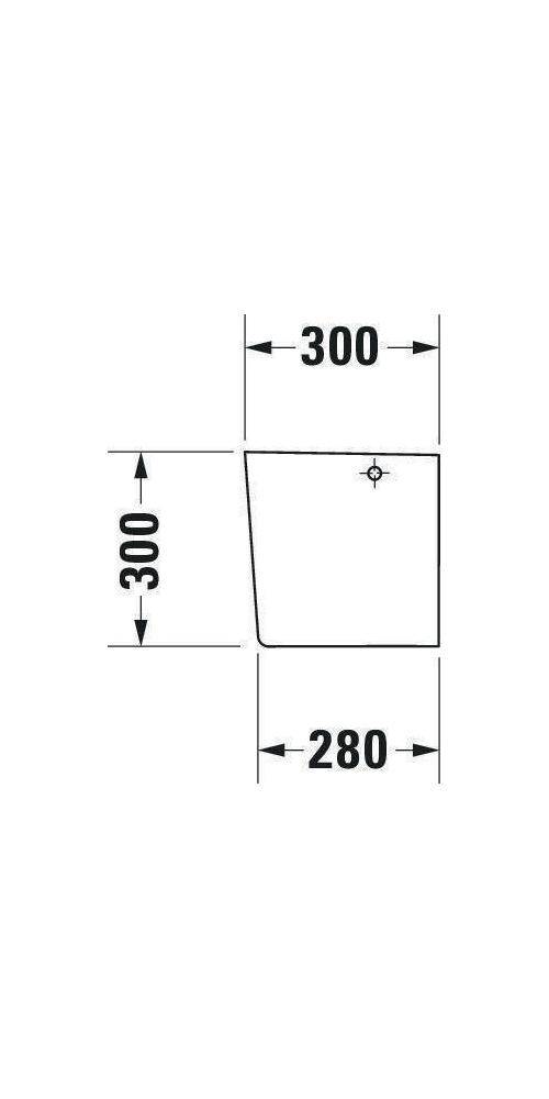 Duravit ME by Starck Halbsäule aus Keramik 300x170x300mm, Weiß Hochglanz, WonderGliss, wandhäng., für 233565, 233560,-3