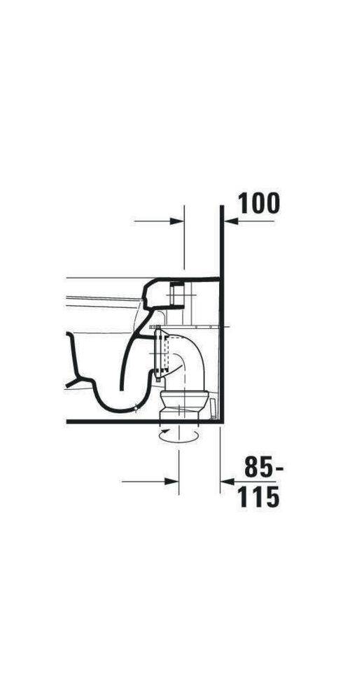 Duravit Stand-WC ME by Starck Back-to-wall ti 370x600mm SensoW HG we-2