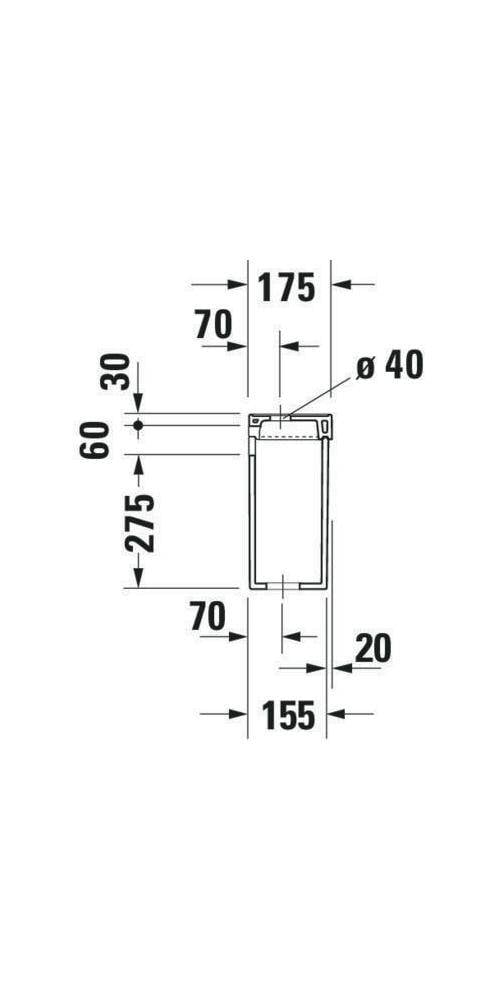 Duravit Spülkasten 1930 430x175mm Anschluss unten links weiß-4