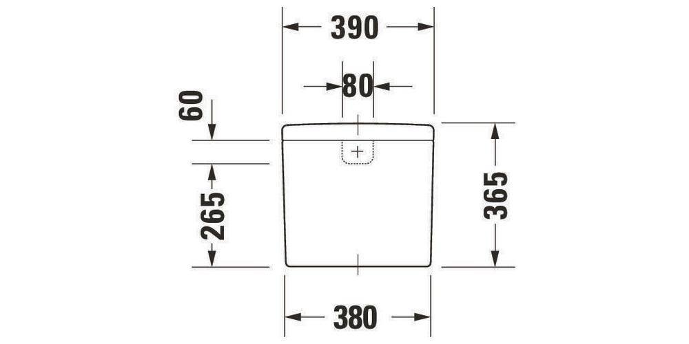 Duravit Spülkasten STARCK 3 390x185mm Anschluss unten links weiß WG-2