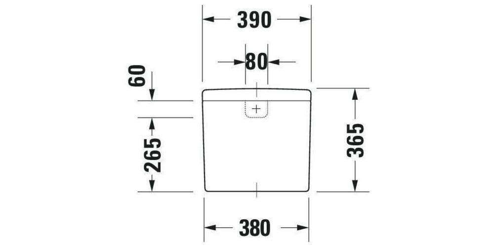 Duravit Spülkasten STARCK 3 390x185mm Anschluss unten links weiß WG-4