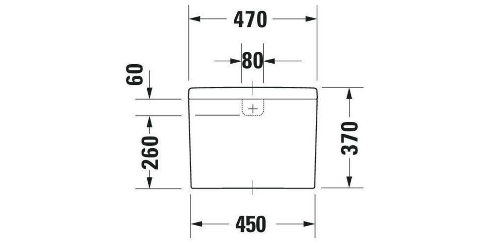 Duravit Spülkasten STARCK 3 475x210mm Anschluss unten links, weiß-1