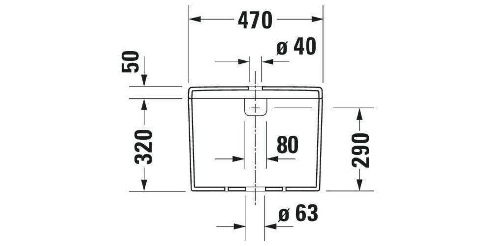 Duravit Spülkasten STARCK 3 475x210mm Anschluss unten links, weiß-2