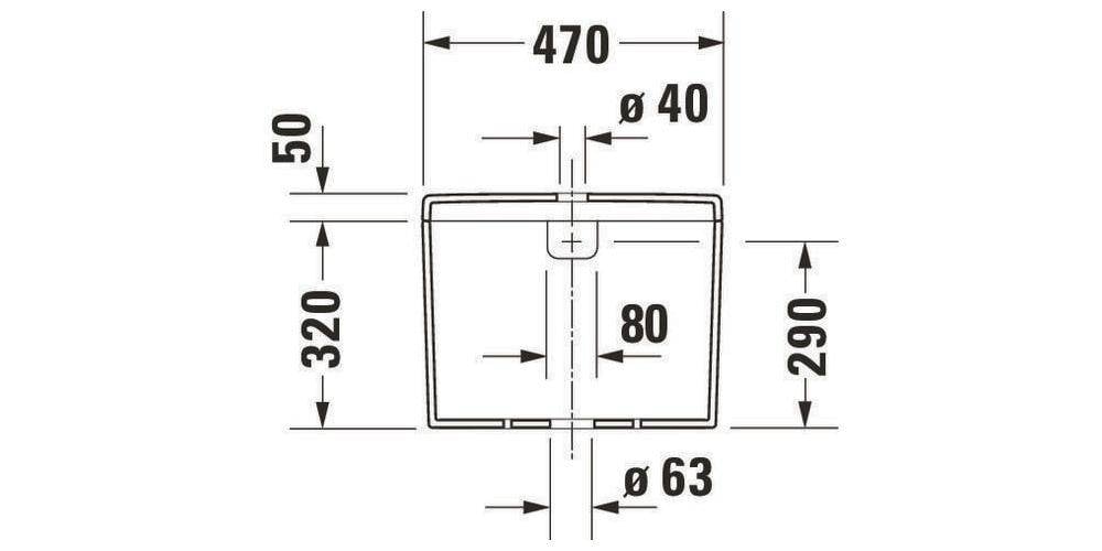Duravit Spülkasten STARCK 3 475x210mm Anschluss unten links, weiß-4