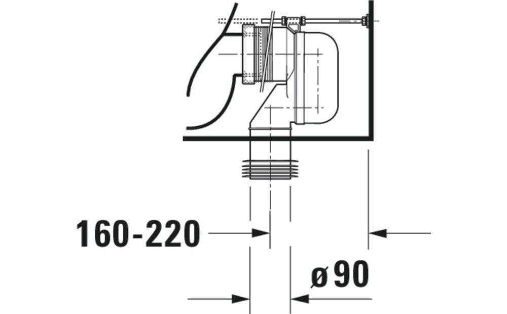Duravit Stand-WC-Kombination DURASTYLE tief, 370x630mm, Abgang Vario-1