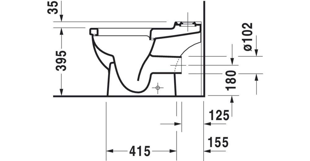 Duravit Stand-WC-Kombination STARCK 3 ti 360x655mm Abg wa we WG-1