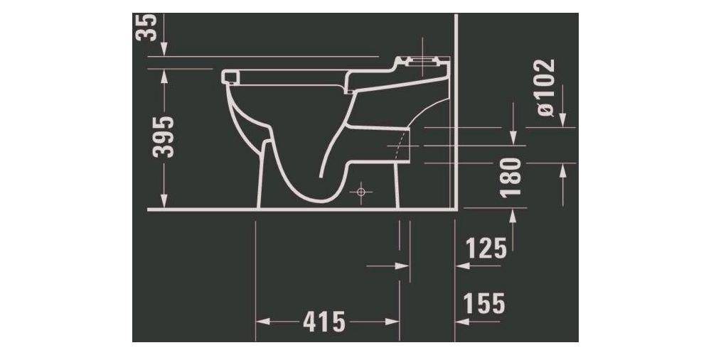 Duravit Stand-WC-Kombination STARCK 3 ti 360x655mm Abg wa we WG-3