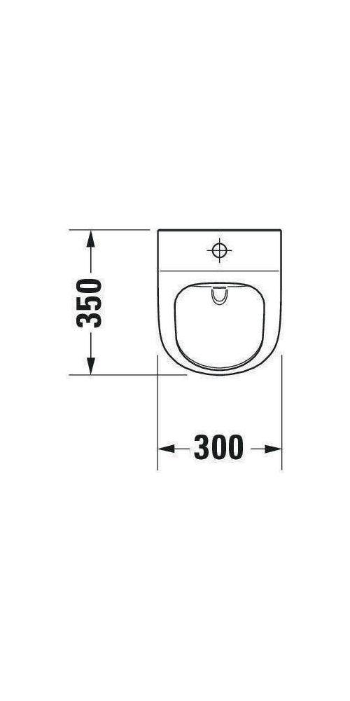 Duravit Urinal ME by Starck RIMLESS 0,5 l Zul von oben ohne Fliege weiß WG-1