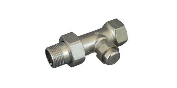 Oventrop Combi L Heizkörperverschraubung DN 25, 1", PN 10, Durchgangsausführung, Messing vernickelt, 1027668