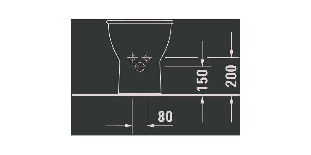 Duravit Stand-Bidet DARLING NEW m ÜL HLB 370x630mm 1 Hahnloch weiß-2